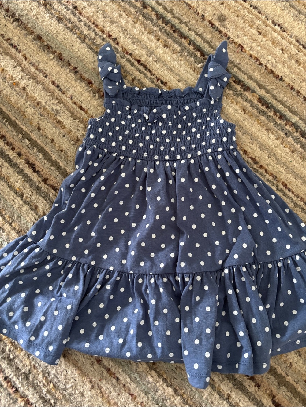 Polka Dot Kids Dress- Blue